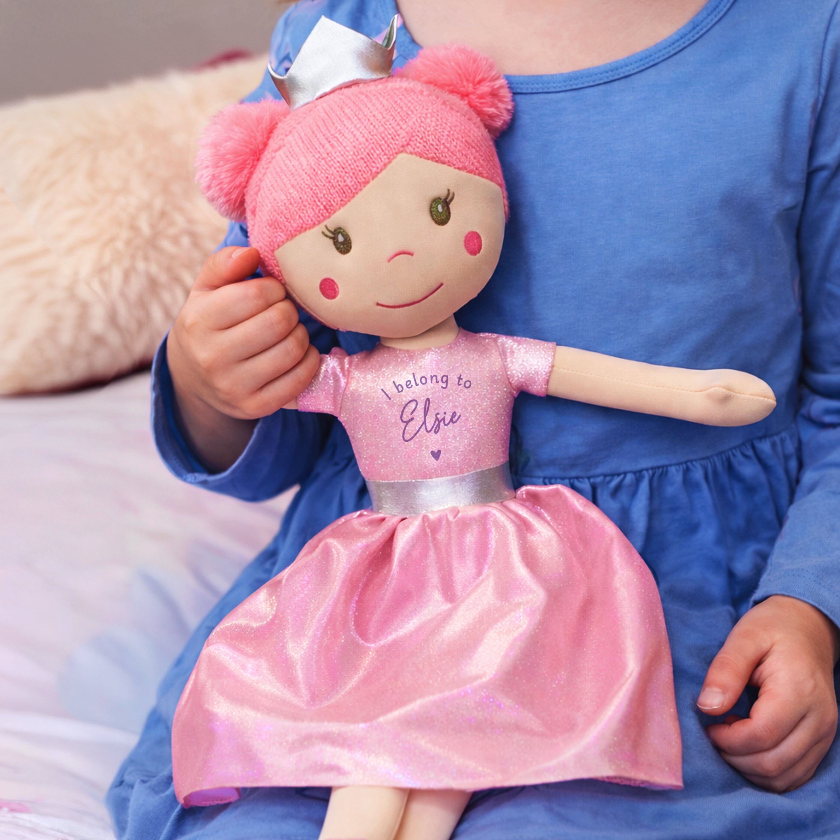 I belong to child’s rag doll personalised