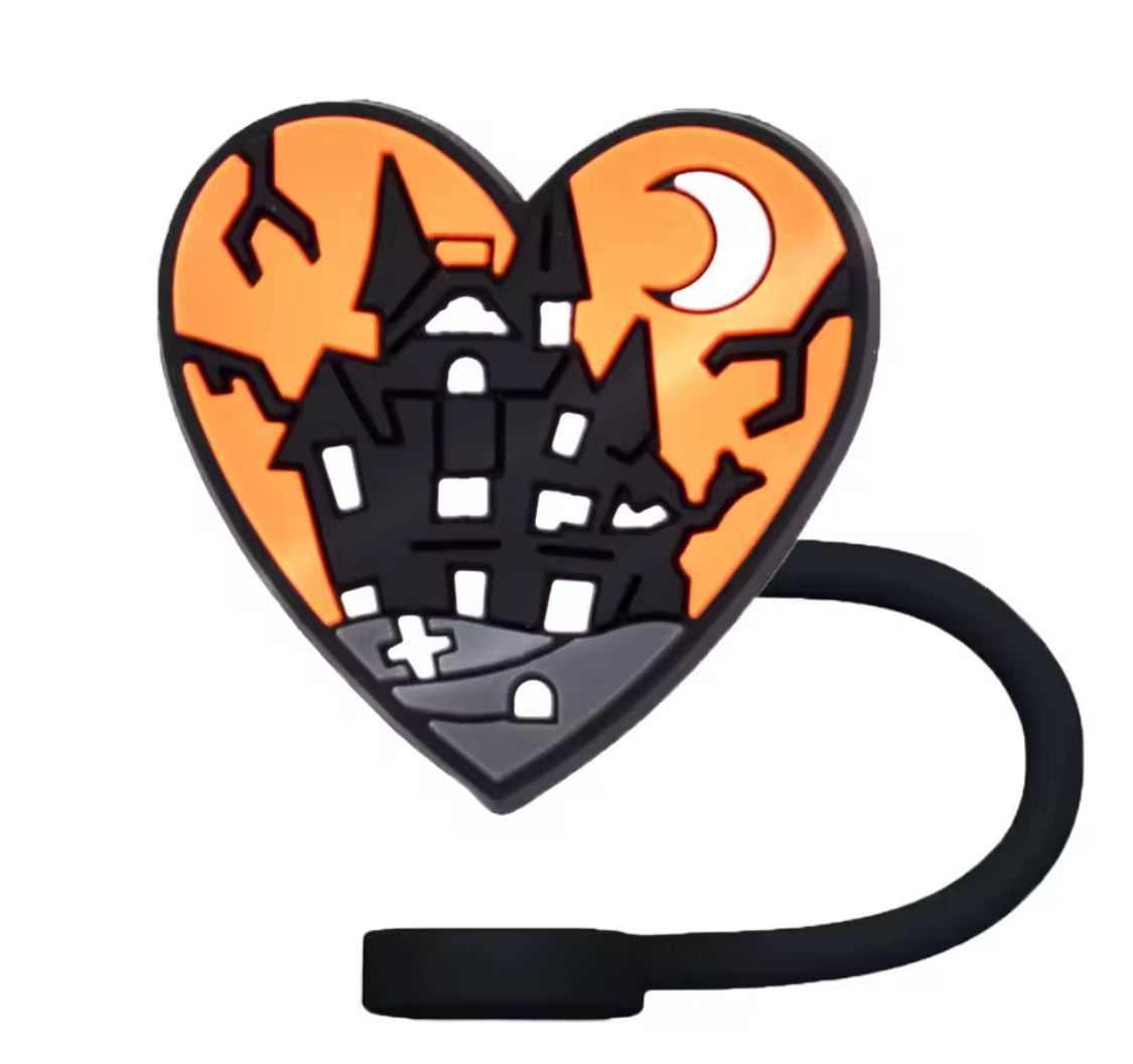 Halloween style straw toppers
