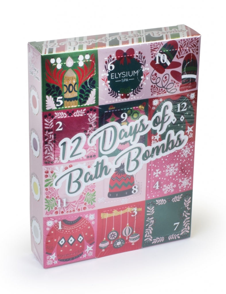 12 days of Christmas bath bomb calendar