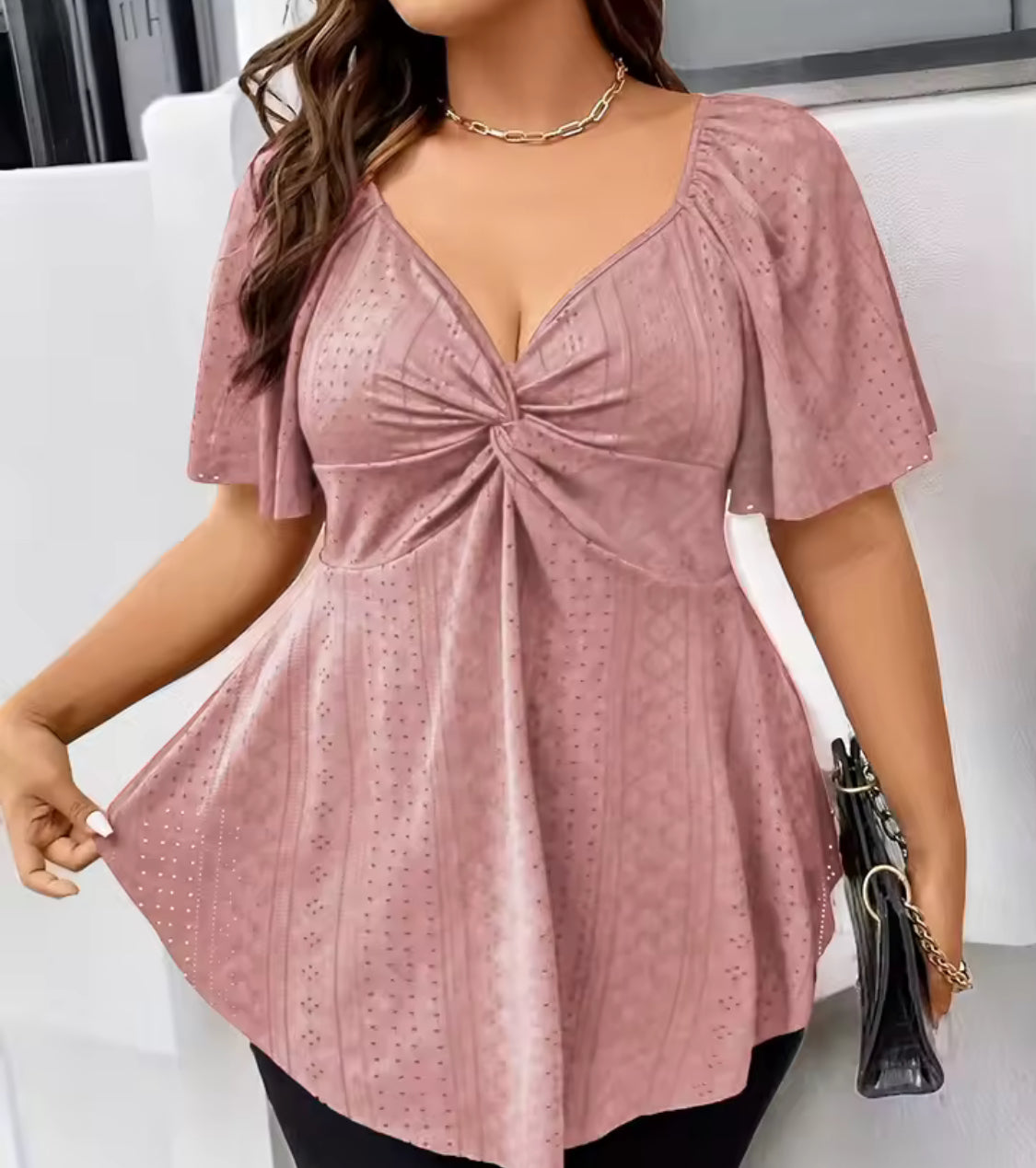 Plus size women’s flare top