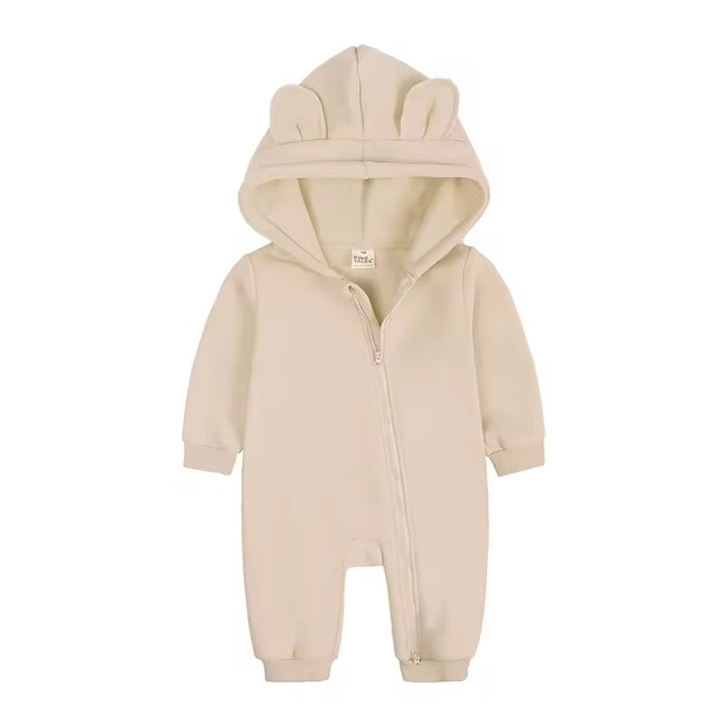 Personalised baby hooded bear onesie