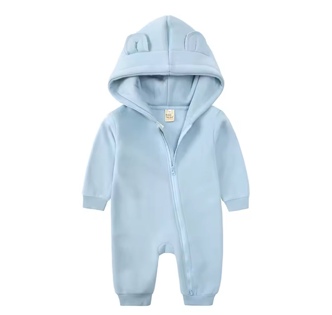 Personalised baby hooded bear onesie