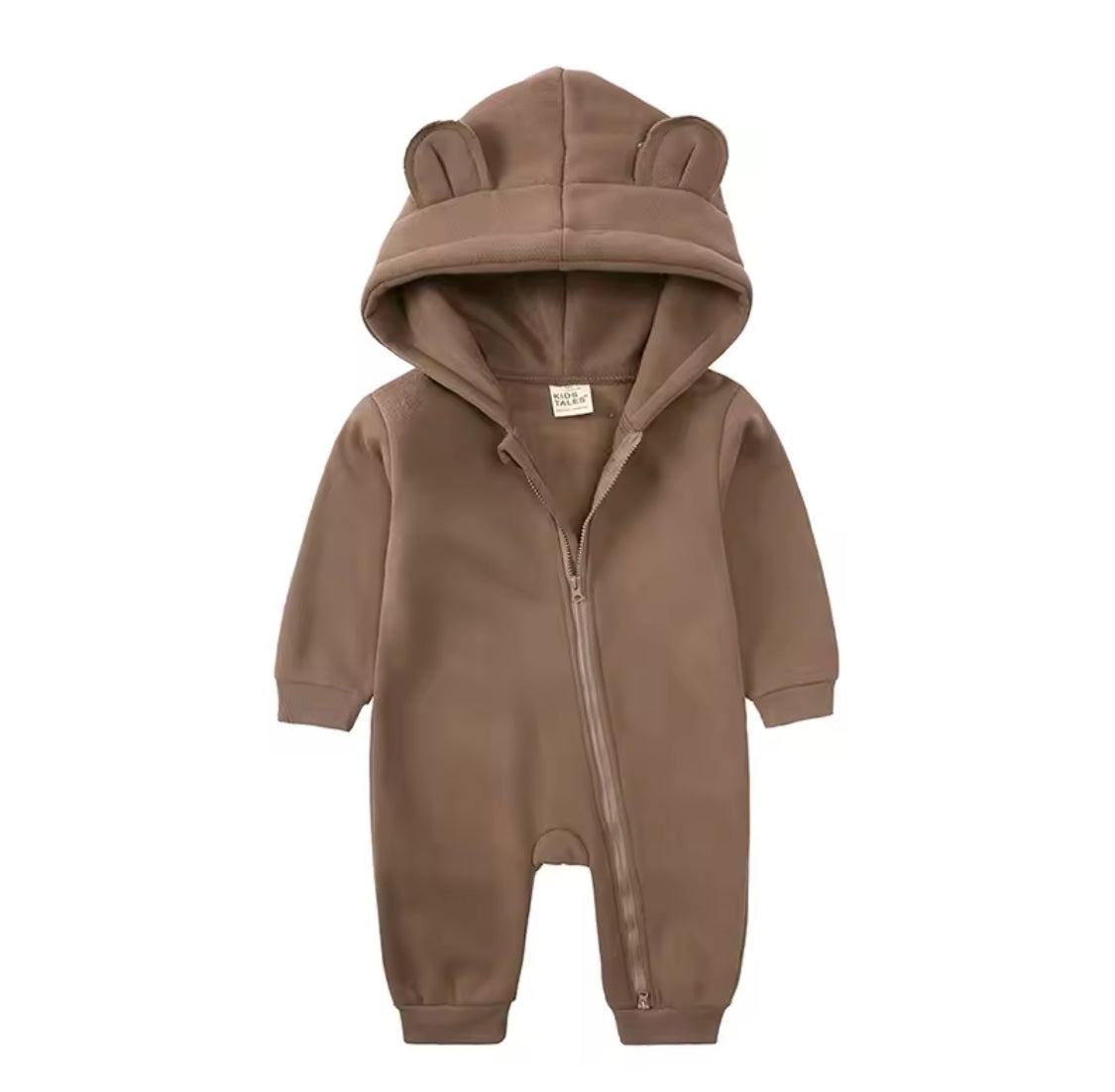 Personalised baby hooded bear onesie