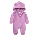 Personalised baby hooded bear onesie