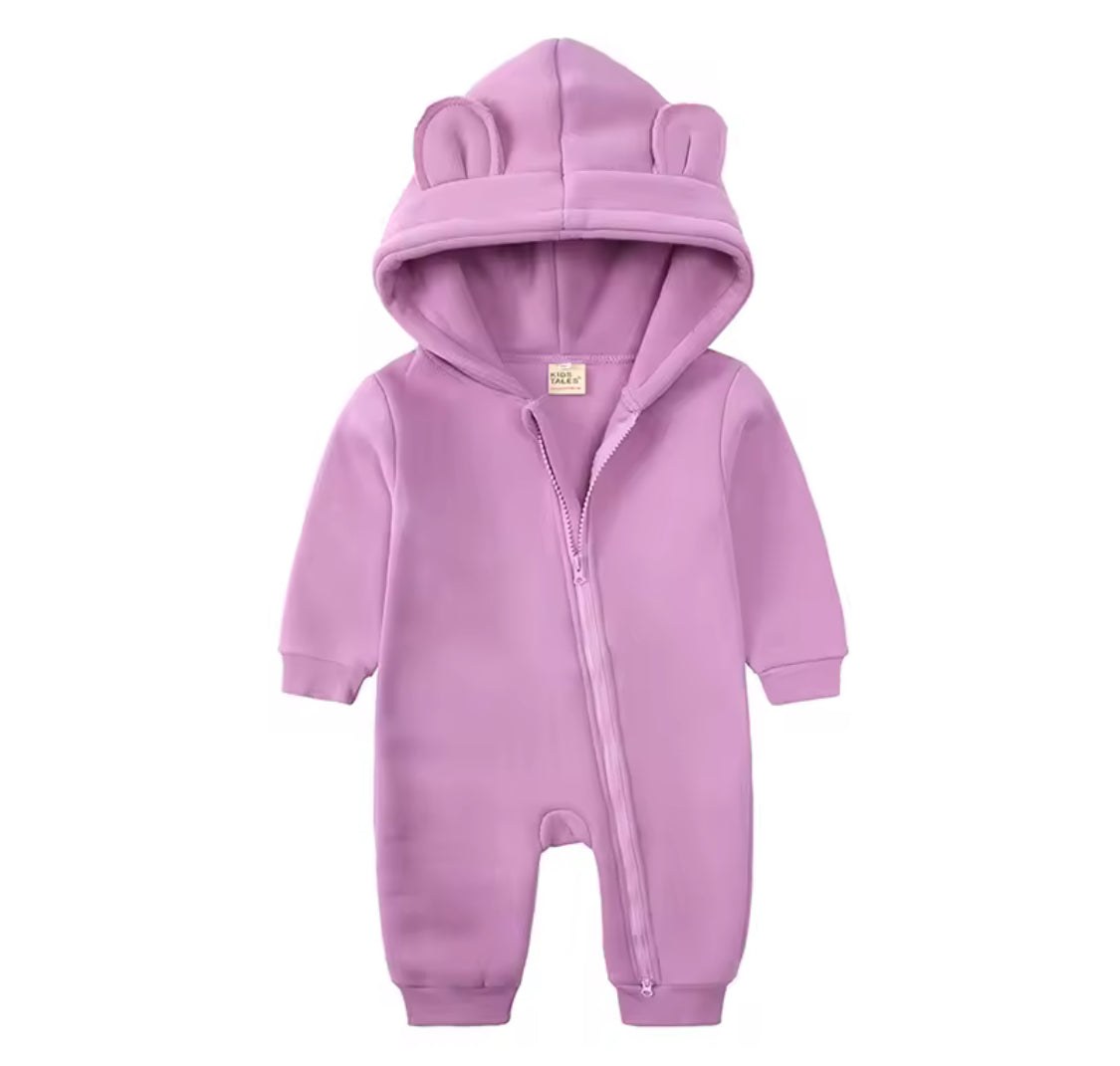 Personalised baby hooded bear onesie