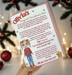 Personalised Christmas story booklet girl version