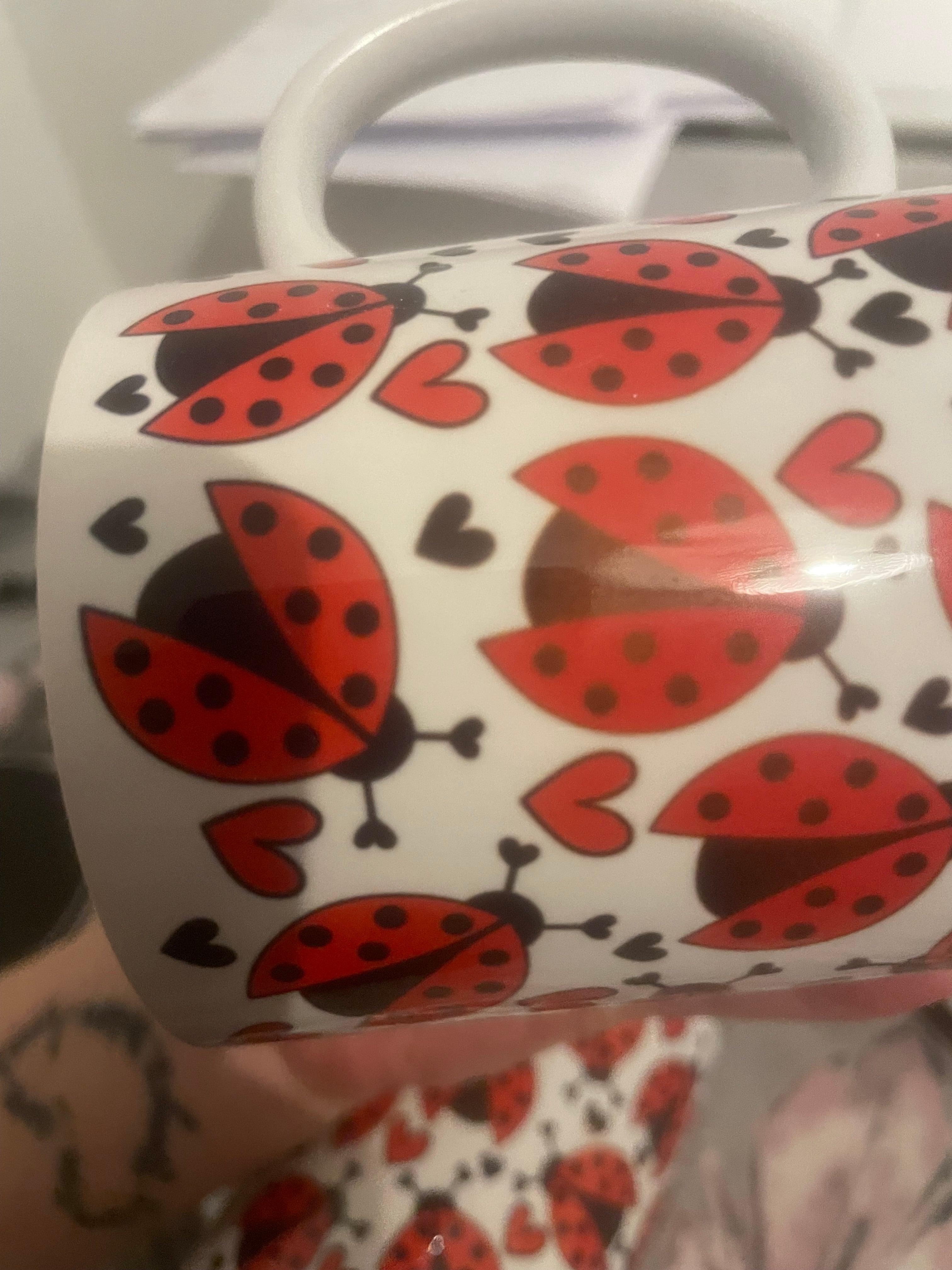 Woopsie love ladybird mug