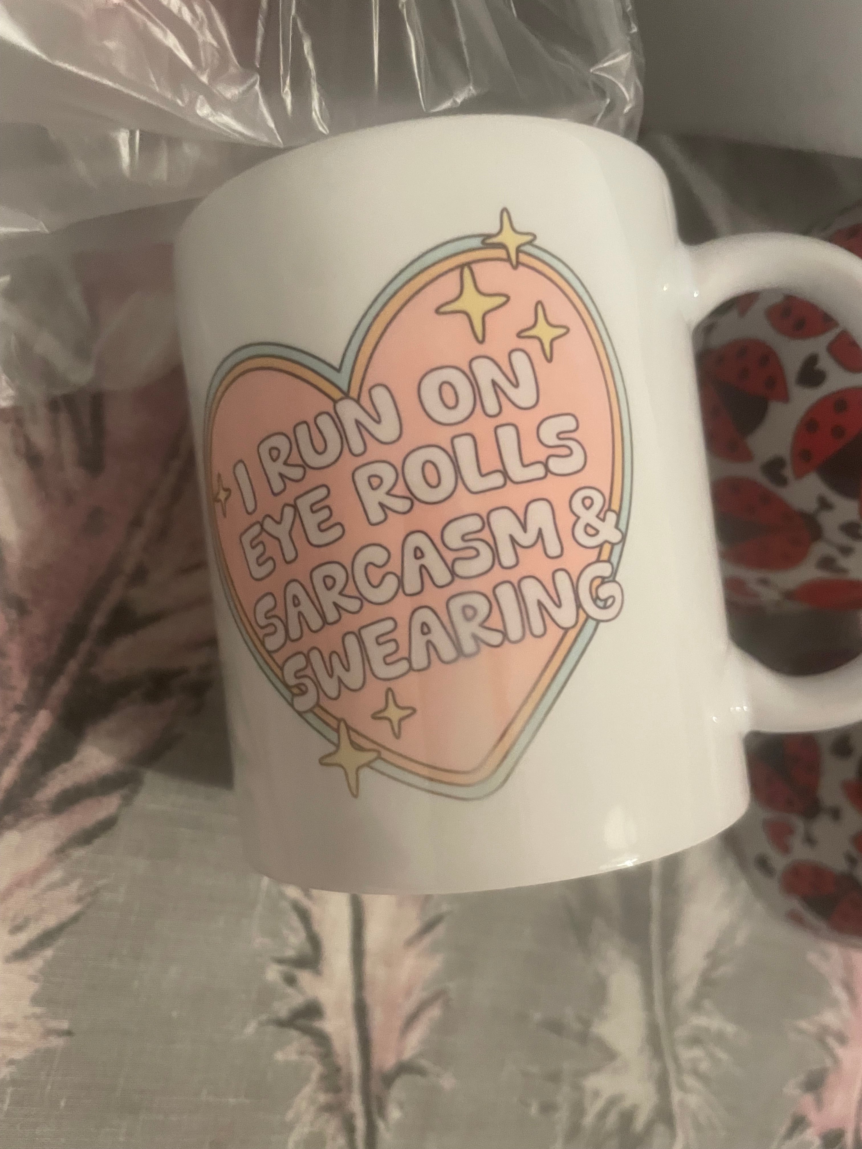 Woopsie eye roll mug