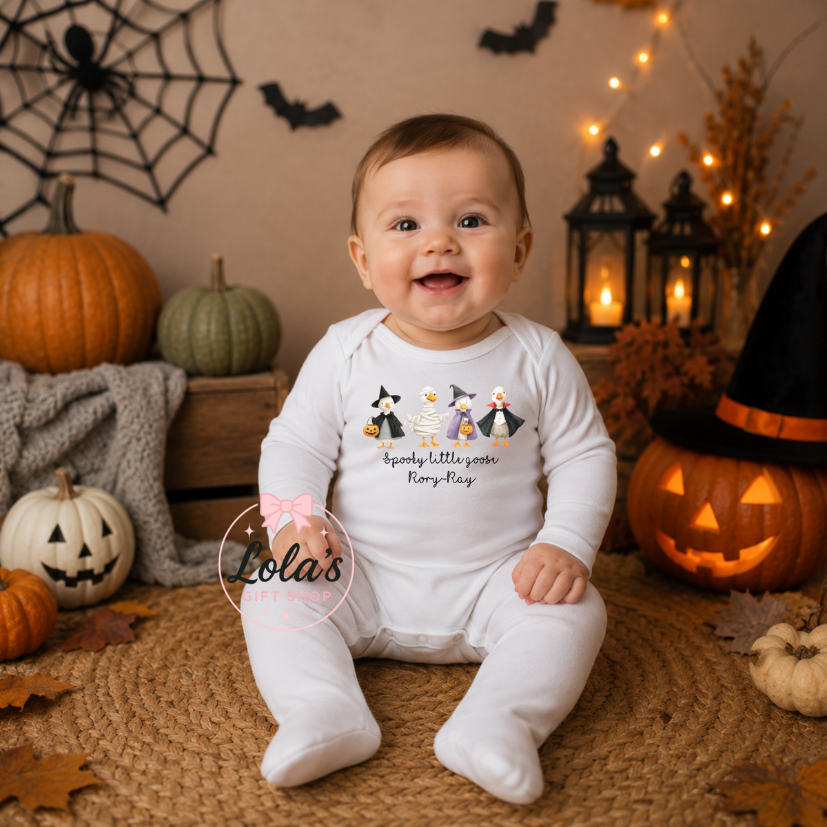 Spooky goose’s Halloween romper (Copy)