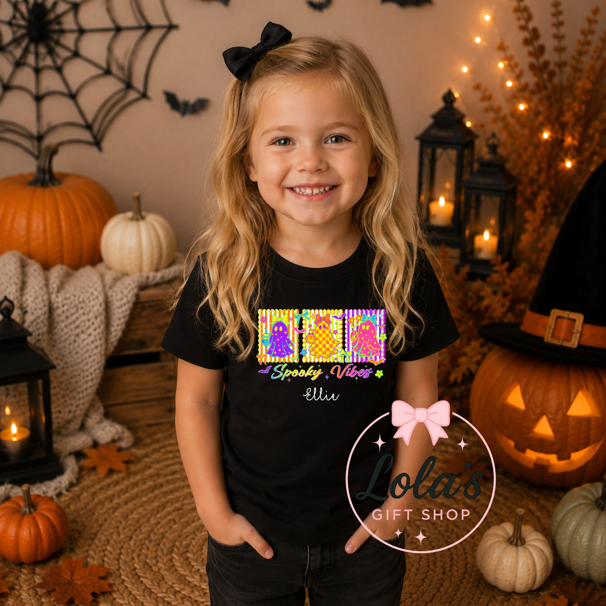 Spooky vine black personalised tshirt