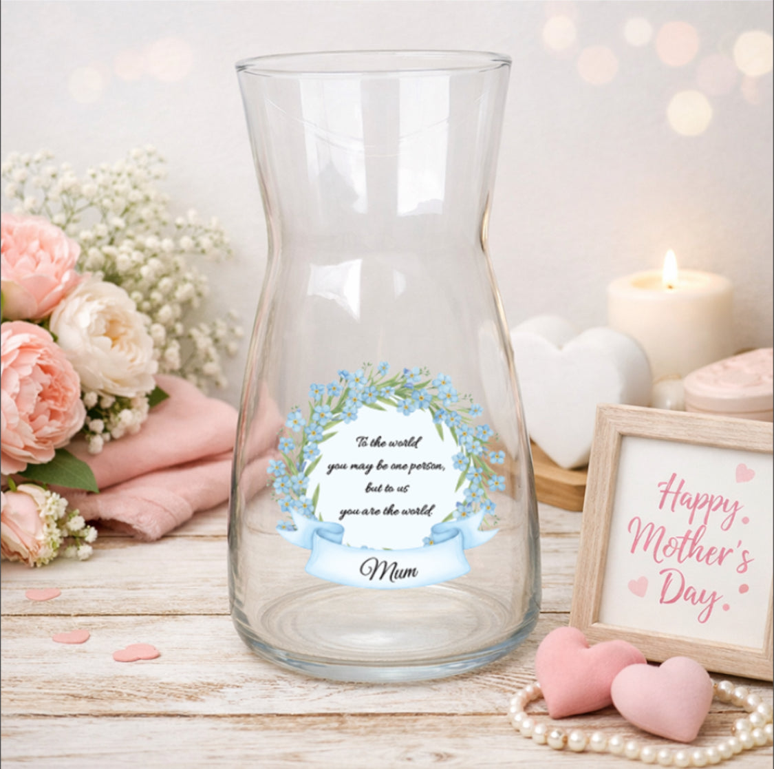 You are the world blue flowers vase