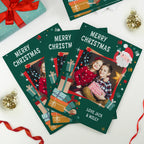 Personalised Photo Upload Pack of 10 Santa Christmas Cards