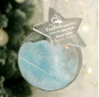 Personalised Memorial Feather Bauble- 3 colours