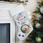 Personalised Photo Upload Dog Christmas Stocking