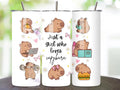 20oz just a girl capybara tumbler