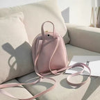 Mini pu leather backpack