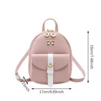 Mini pu leather backpack