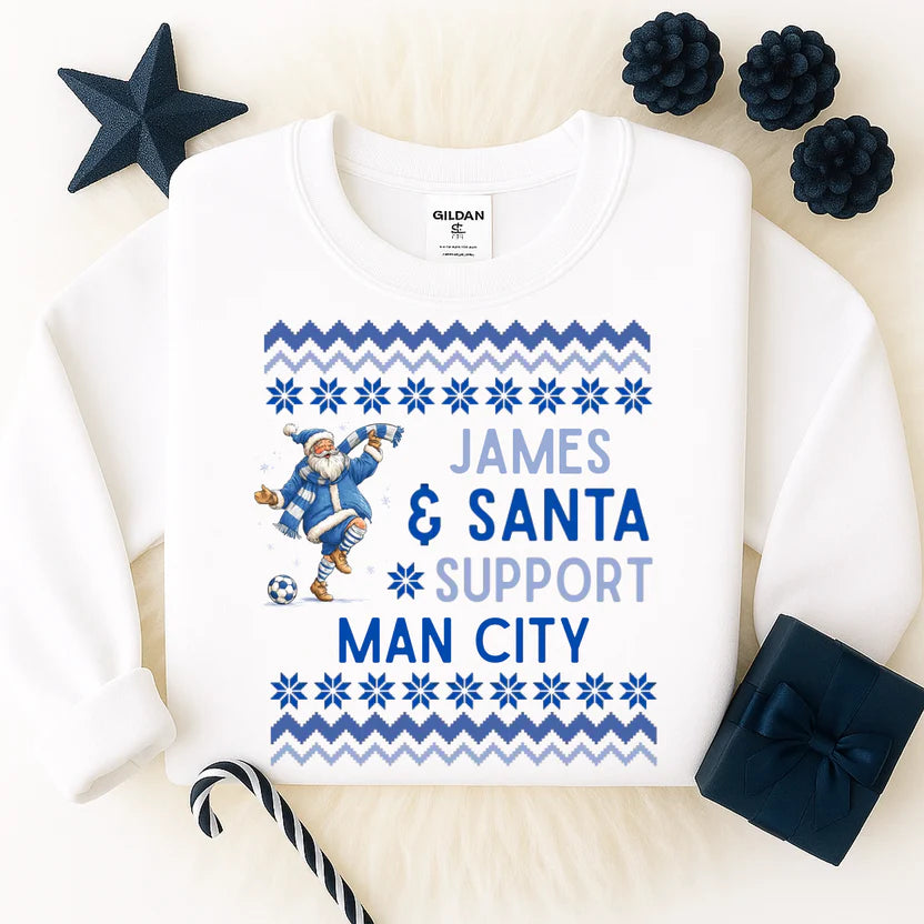 Kids Santa and I support Christmas sweatshirt
