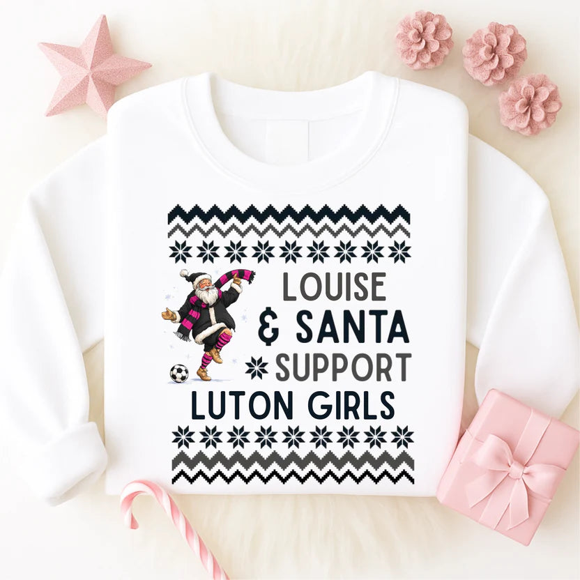 Kids Santa and I support Christmas sweatshirt