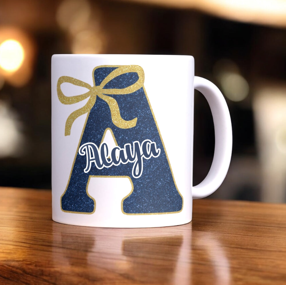 Navy initial 11oz mug