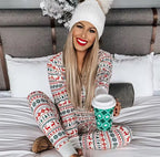 Matching Family Christmas Pyjamas – Red &amp; Green Elm Print