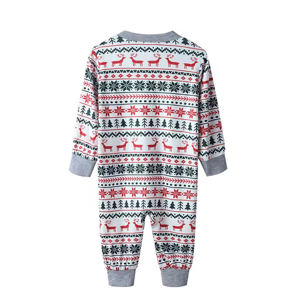 Matching Family Christmas Pyjamas – Red &amp; Green Elm Print