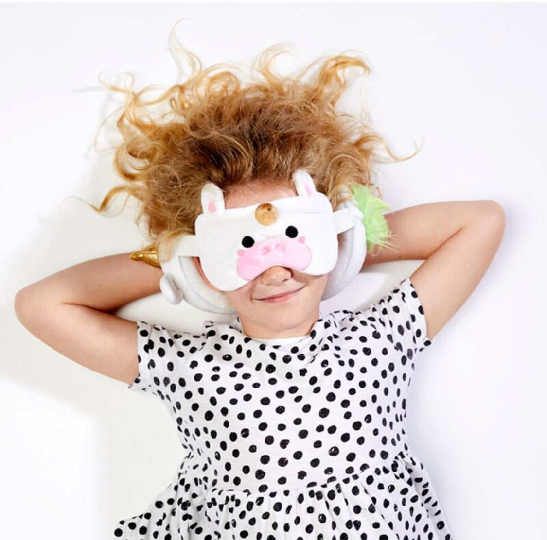 Relaxeazzz Travel Pillow & Eye Mask - Unicorn