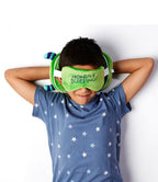 Relaxeazzz Travel Pillow & Eye Mask - Green monster