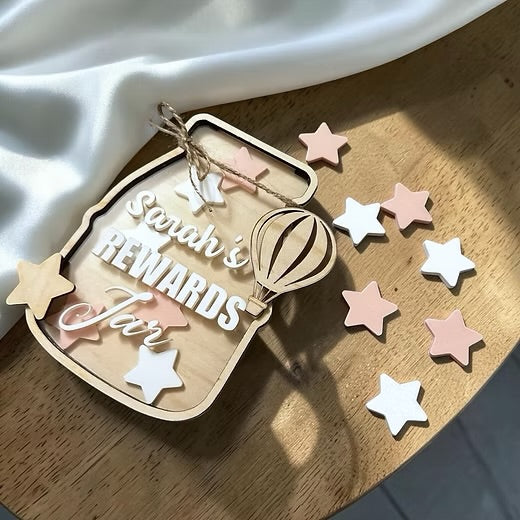 Personalised reward jars with stars