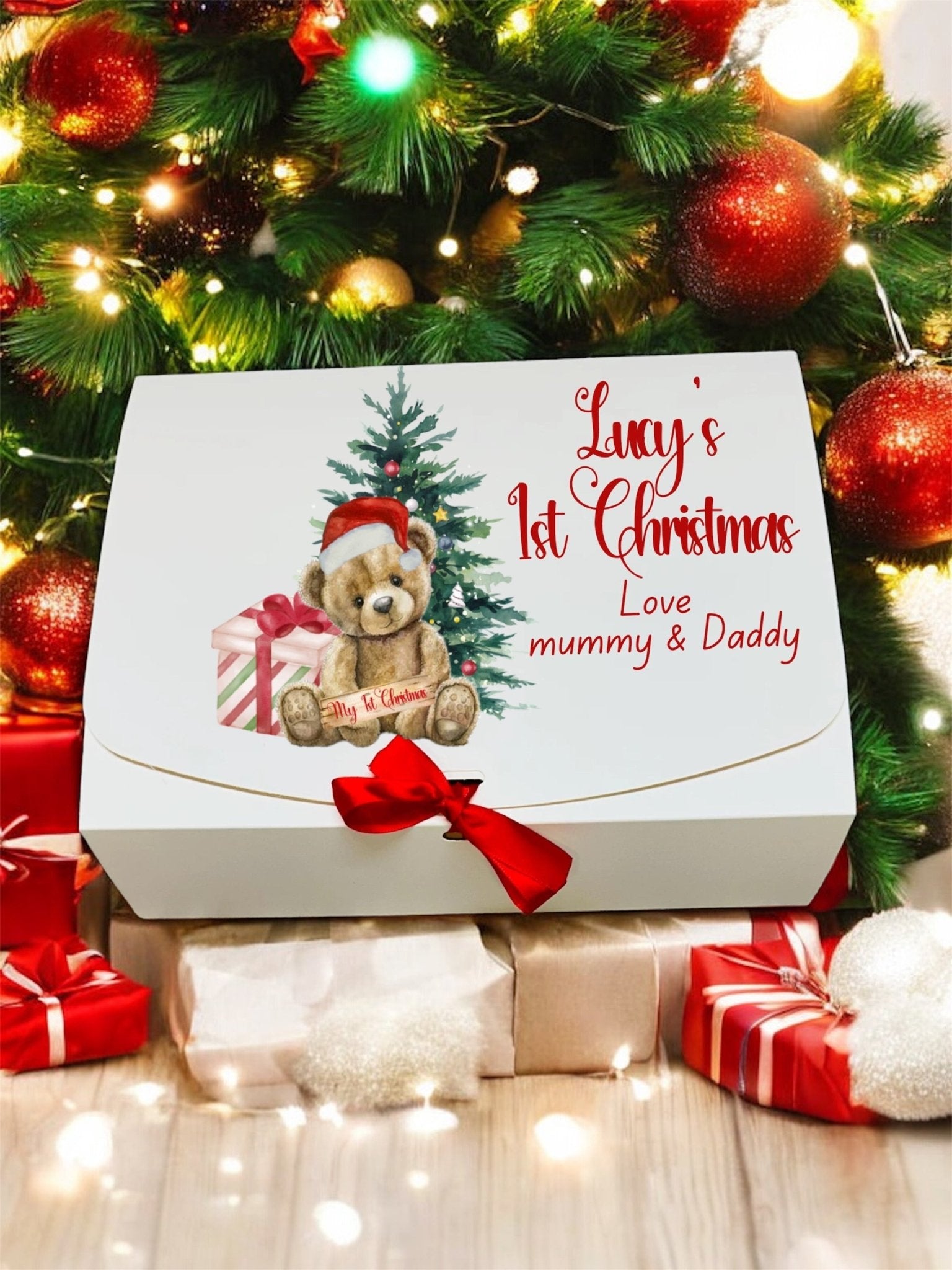 Christmas bear with hat gift box personalised - Lola’s gift shop <3Christmas bear with hat gift box personalisedLola’s gift shop <3