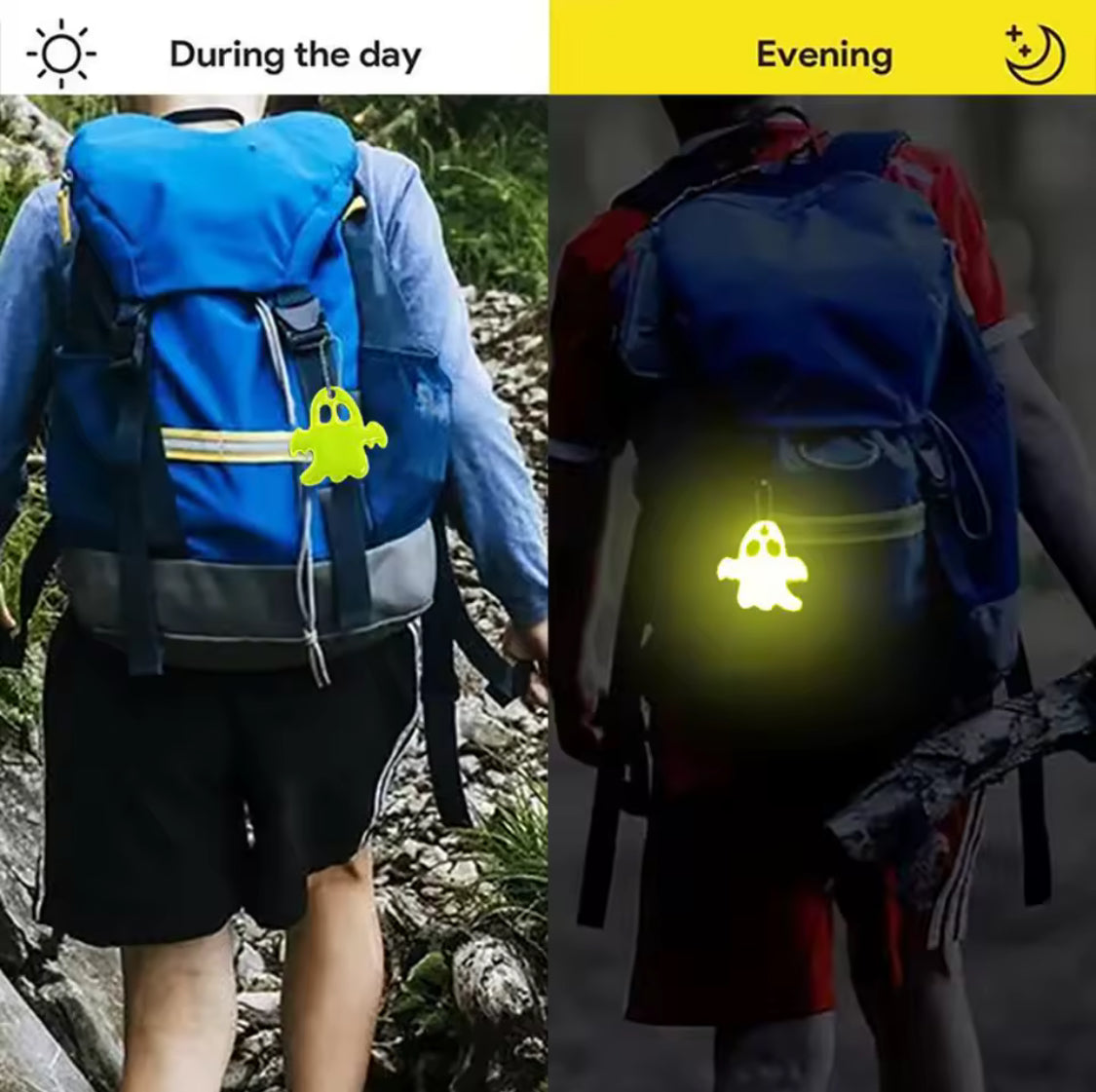 Double sided Reflective bag pendants