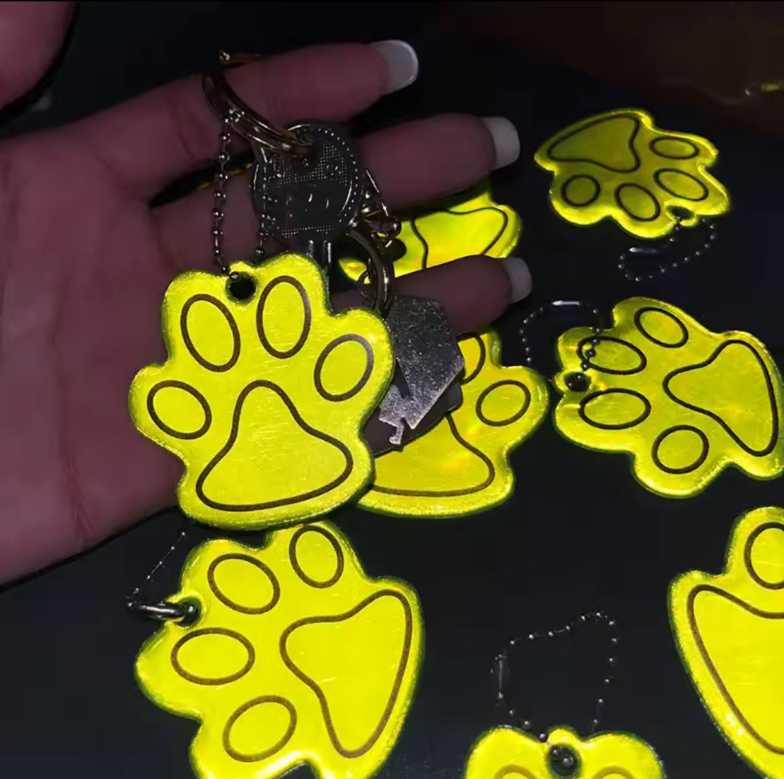 Double sided Reflective bag pendants
