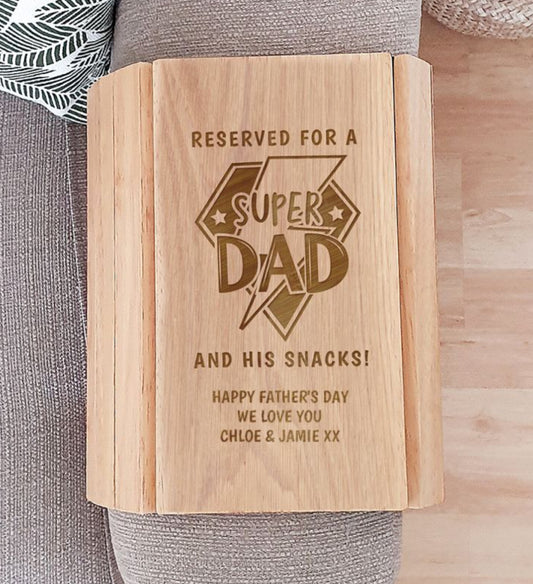 Personalised super day sofa tray