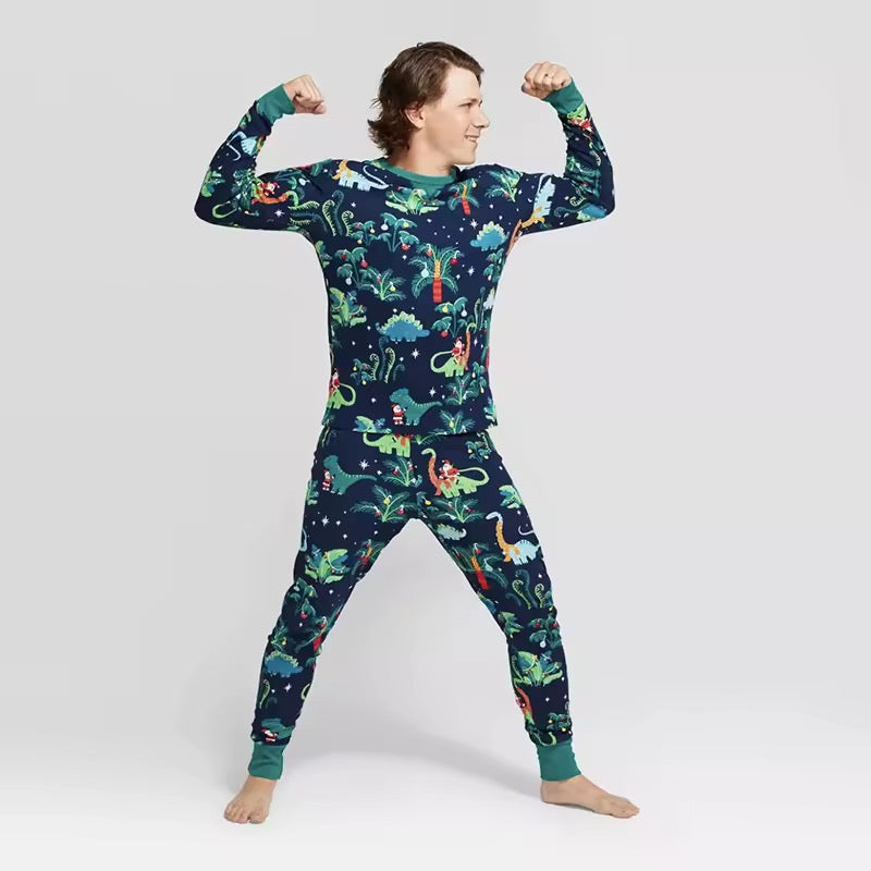 Christmas dinosaur family pyjamas