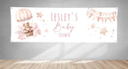 Bear In Hot Air Balloon Baby Shower PVC Banner 1ft x 3ft