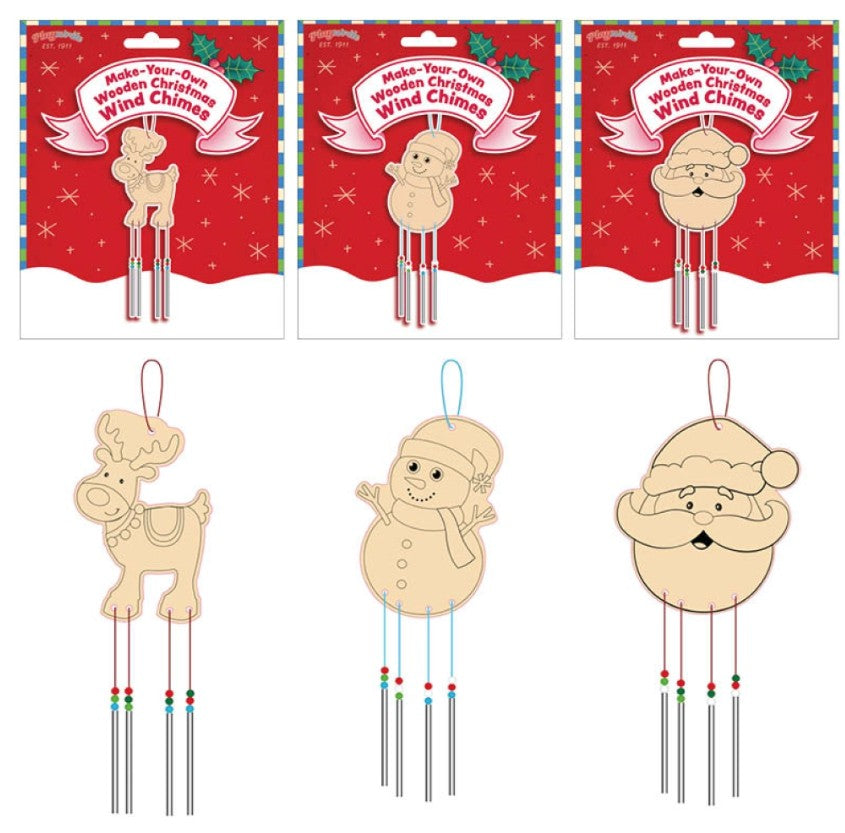 Christmas MYO Wooden Wind Chimes