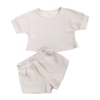 Ribbed personalised shorts set infants