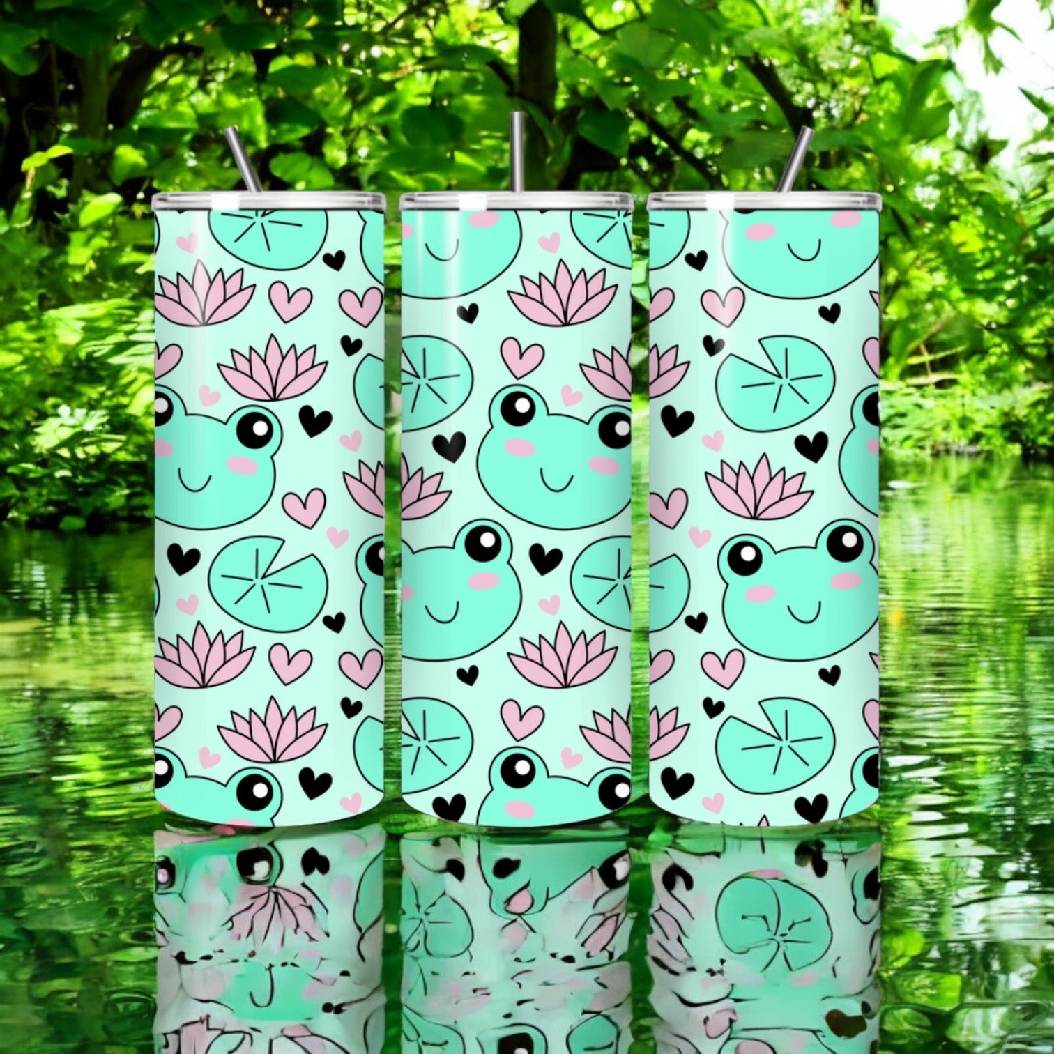Cute frog 20oz tumbler