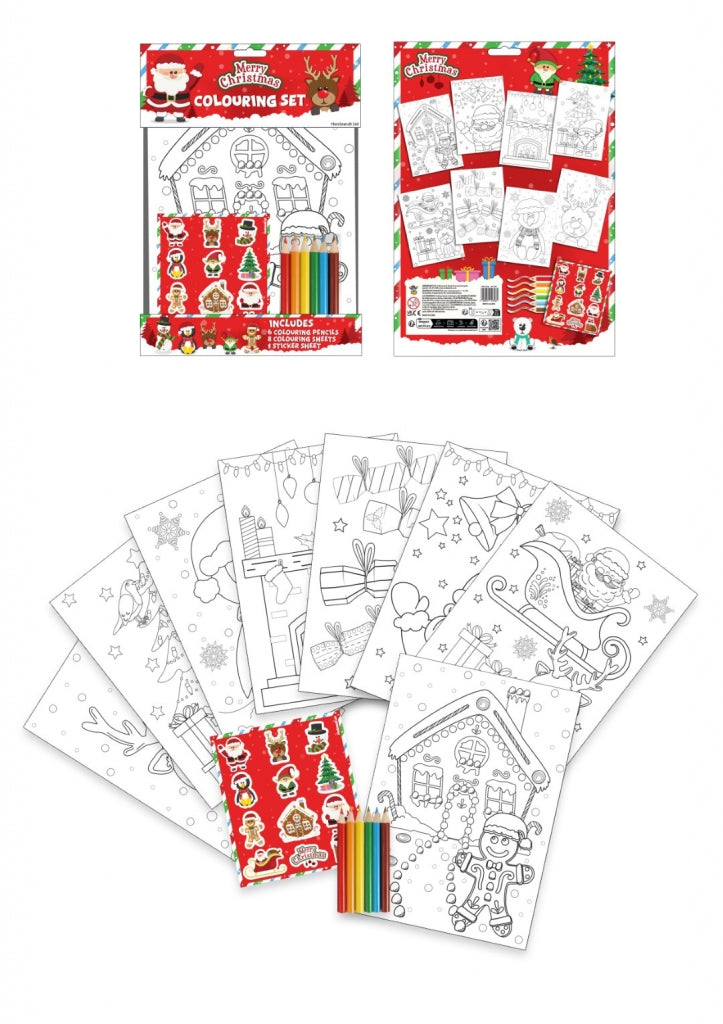 Christmas Colouring Set with Stickers
