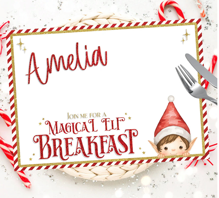 MAGICAL ELF BREAKFAST MAT FAUX LEATHER PLACEMATS