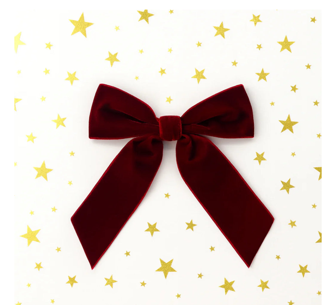 Personalised velvet hair bows