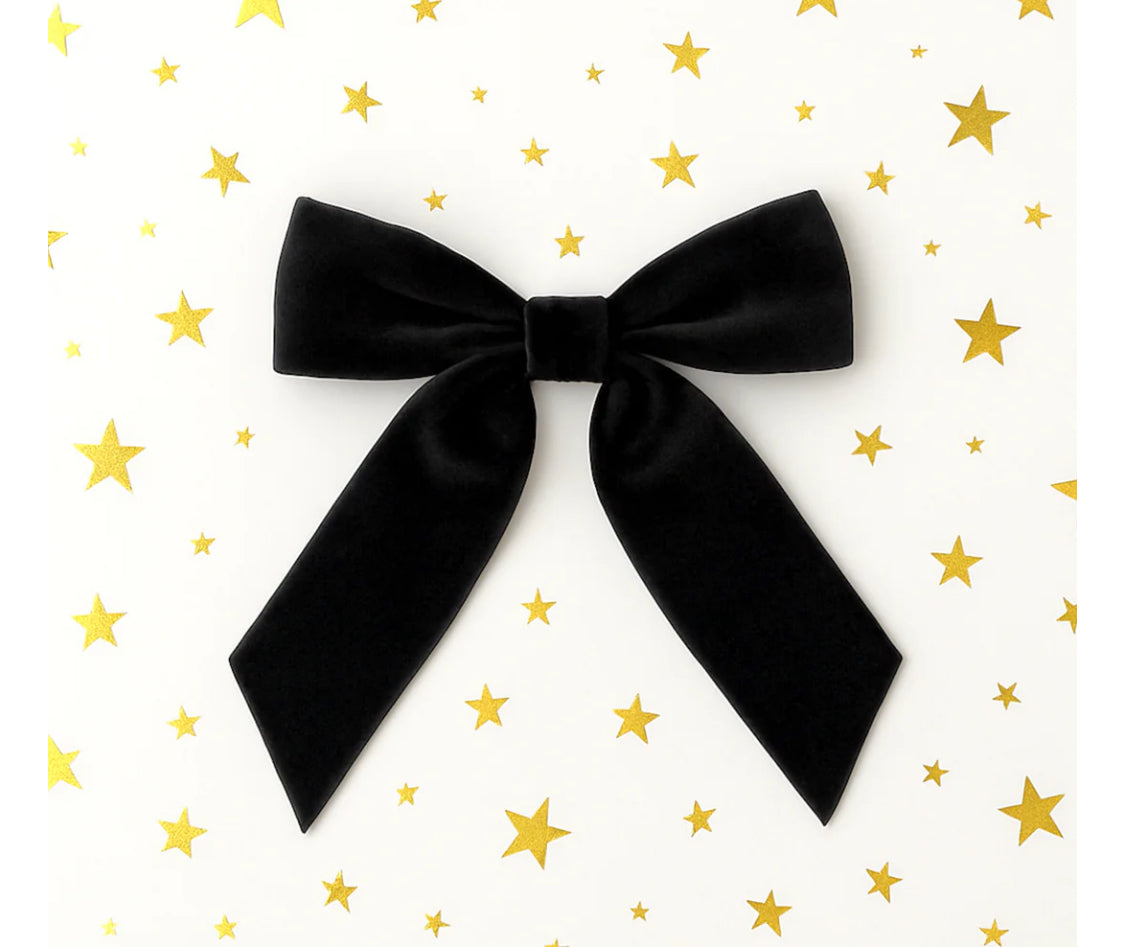 Personalised velvet hair bows