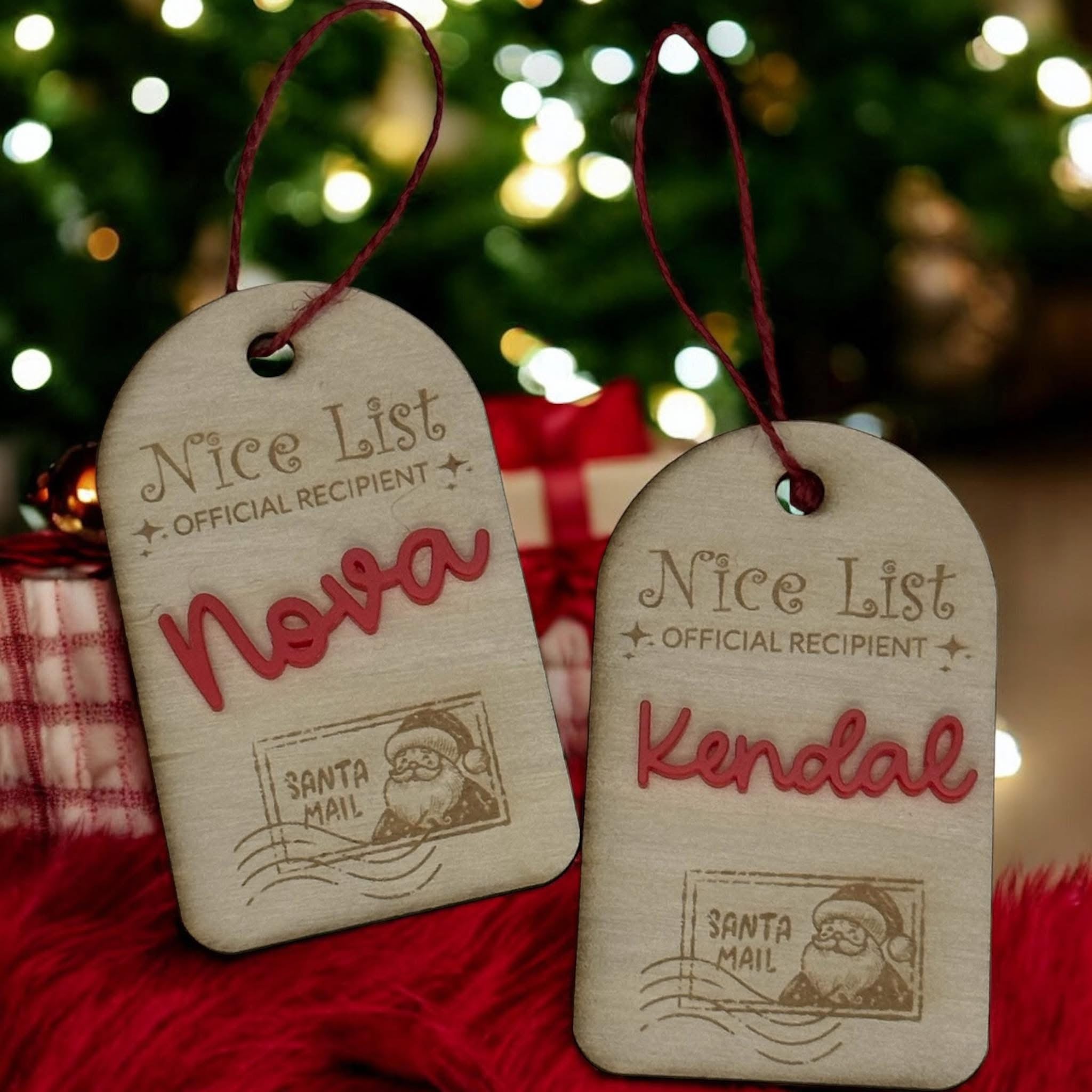 Personalised nice list tag