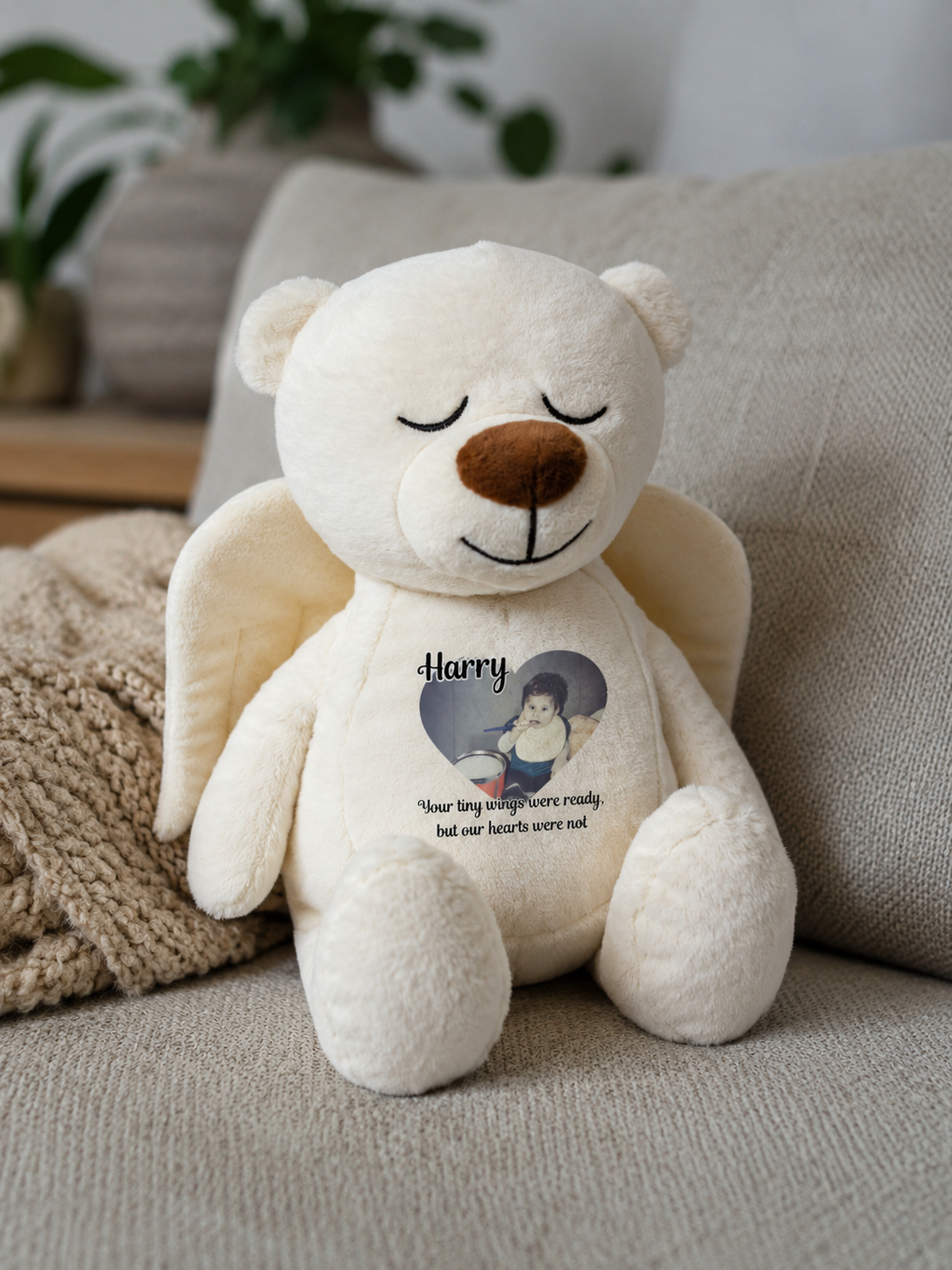 Your tiny wings were ready memory angel bear