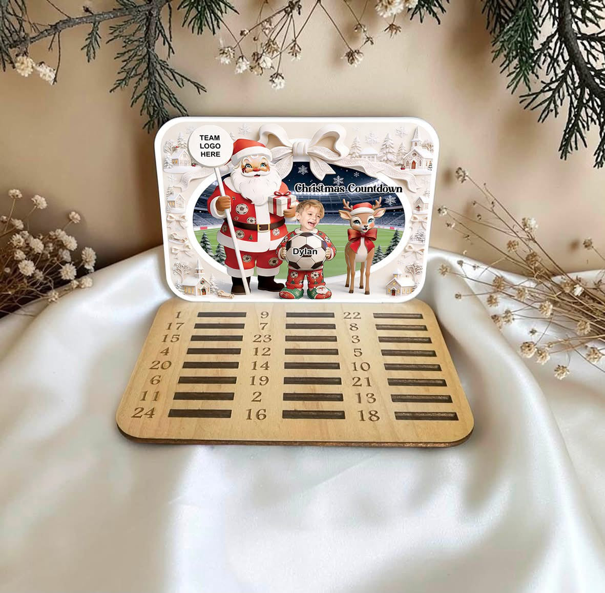 Personalised football photo advent