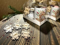 Snowflake wooden gift tags