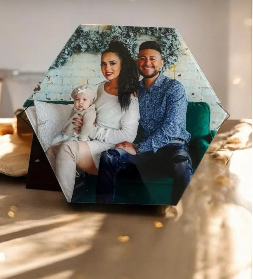 Hexagon photo tile