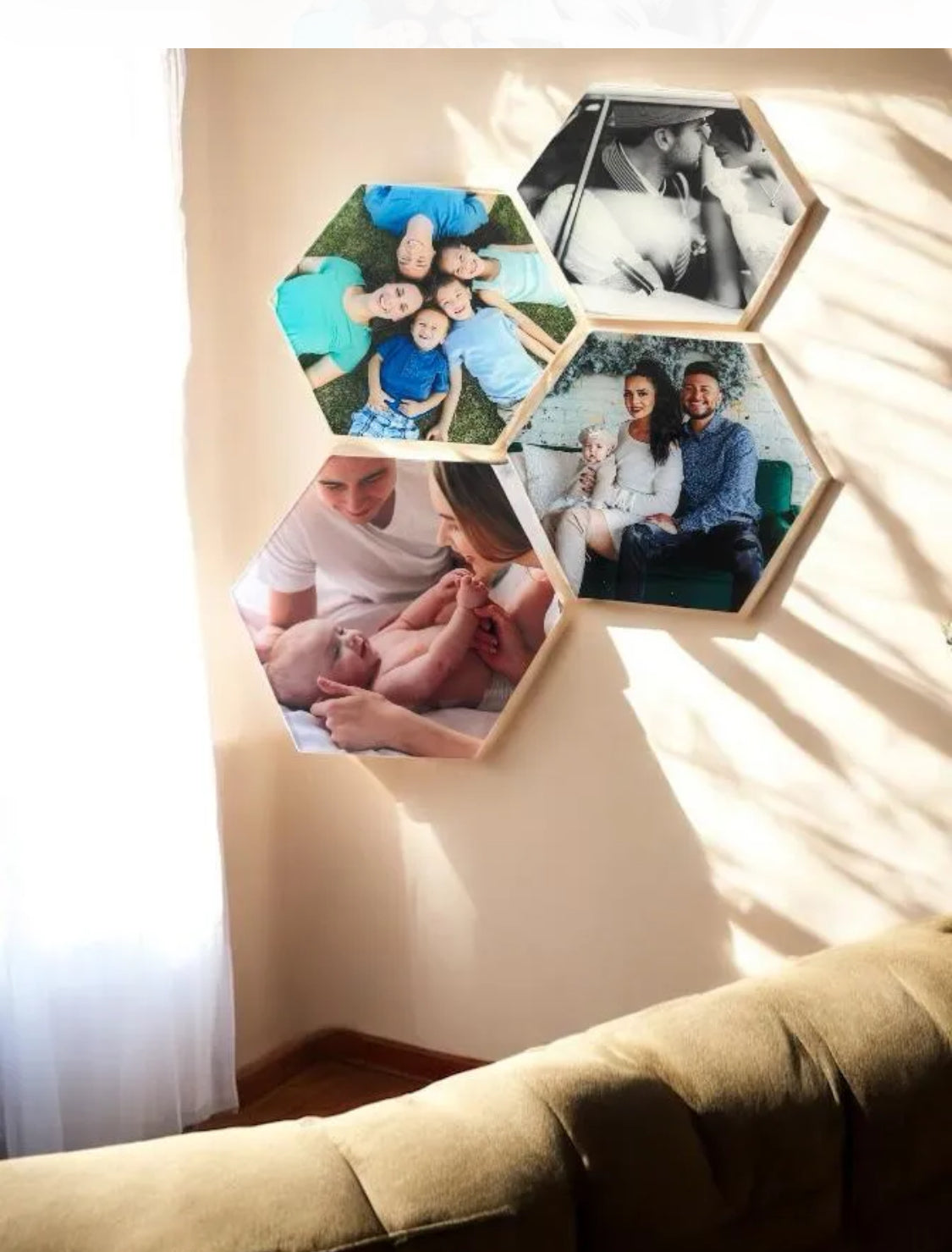 Hexagon photo tile