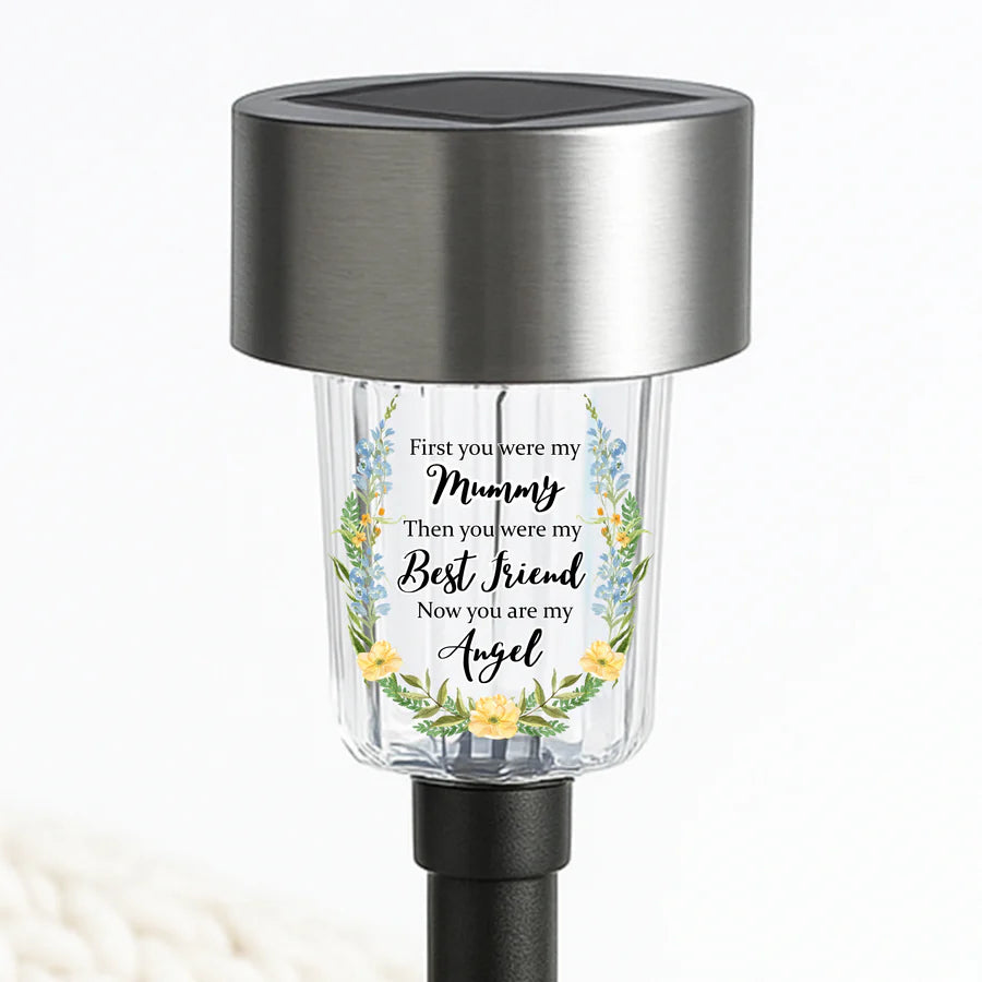 Silver bow photo solar light