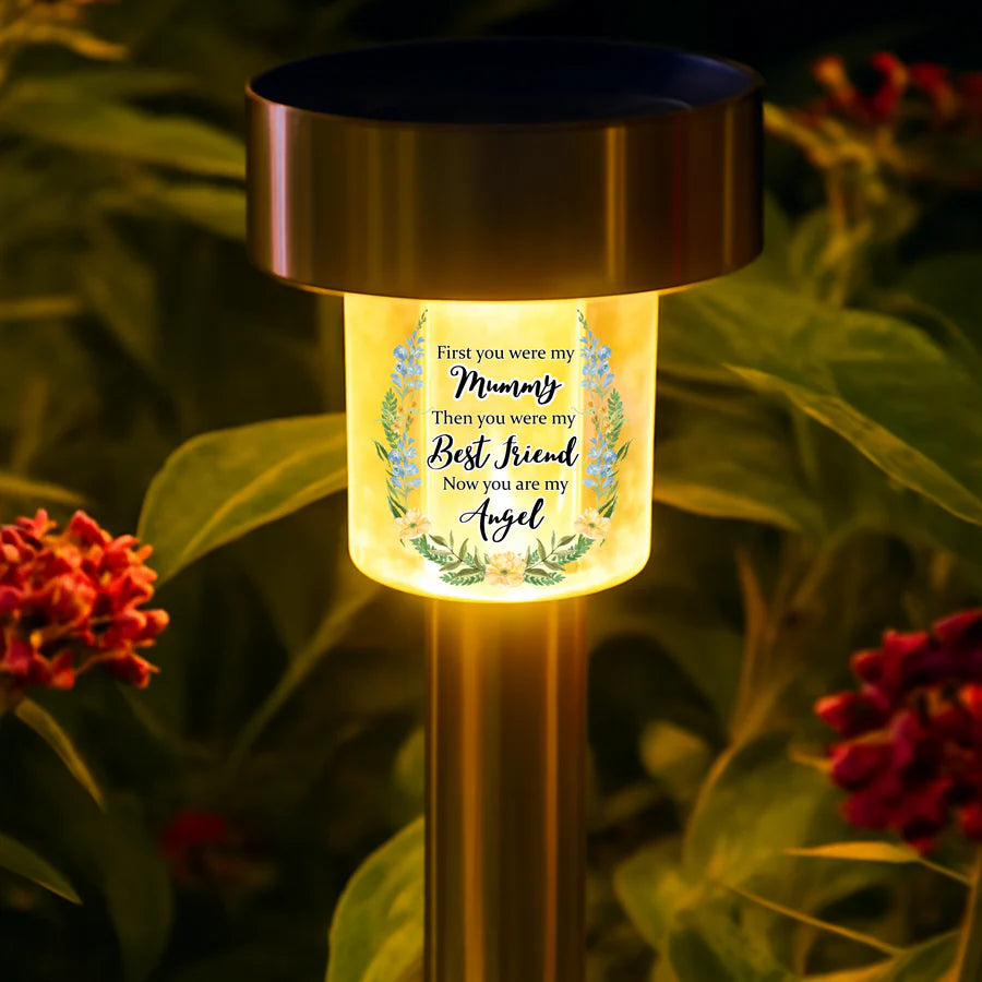 Silver bow photo solar light